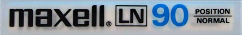 Compact Cassette Maxell LN 90 Type I Normal 1984 Europe