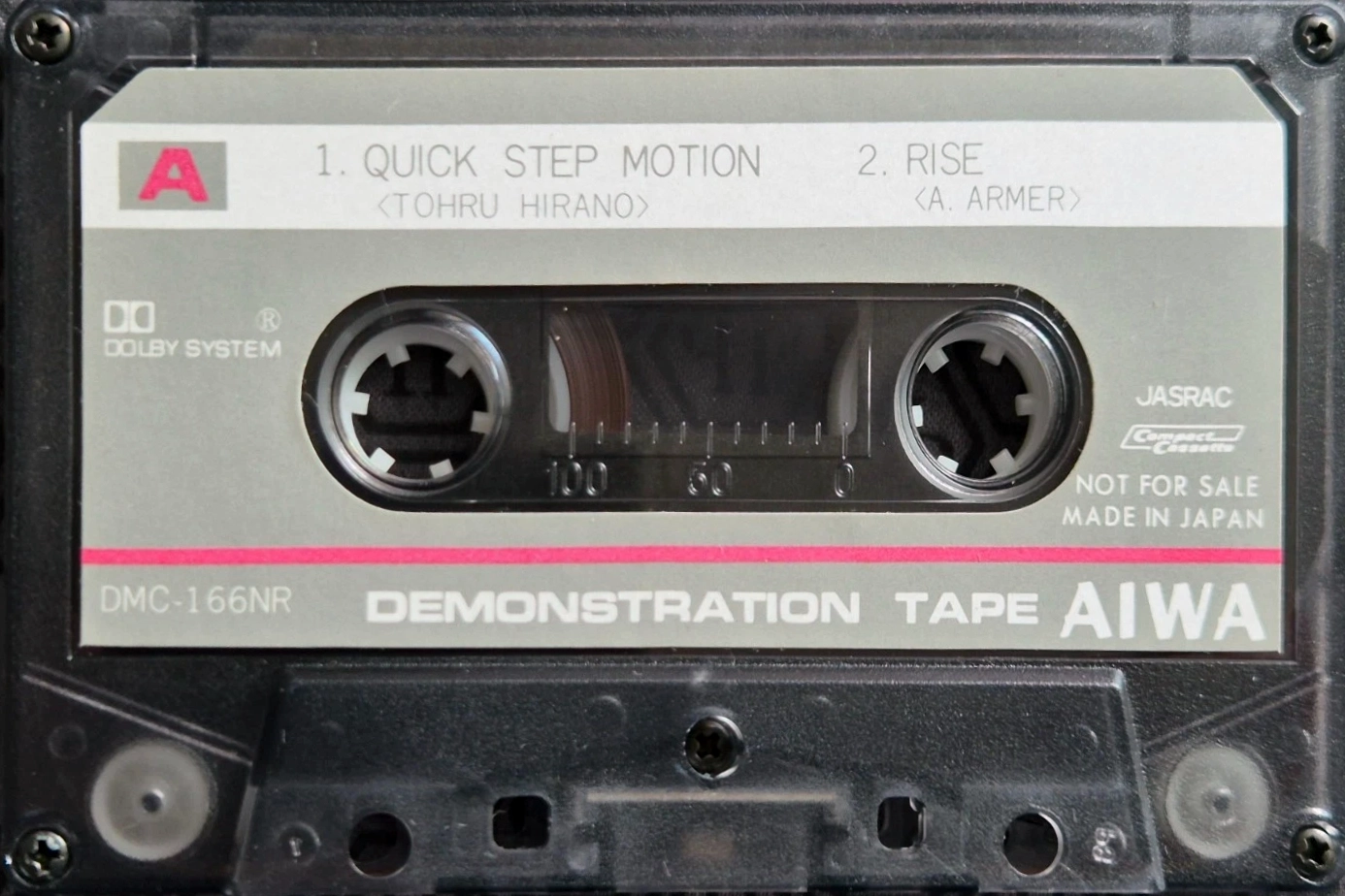 Compact Cassette Aiwa "DMC-166NR" Demonstration Tape 1979 Japan