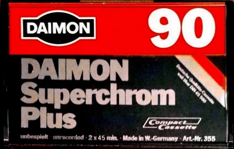 Compact Cassette Daimon Superchrom Plus 90 Type II Chrome 1977 Germany