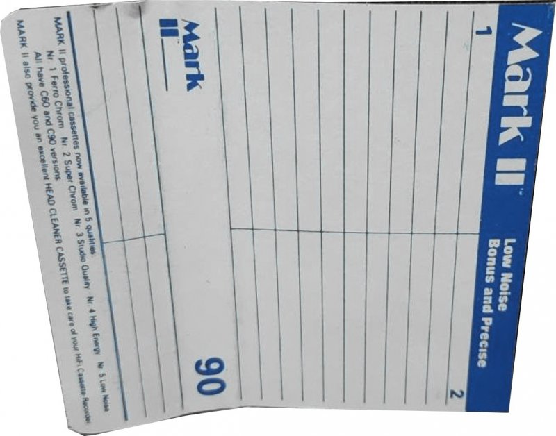 Compact Cassette Mark II Low Noise 90 Type I Normal 1982 Europe