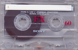 Compact Cassette Sony FX 60 "C-60FX1C" Type I Normal 1998 Europe