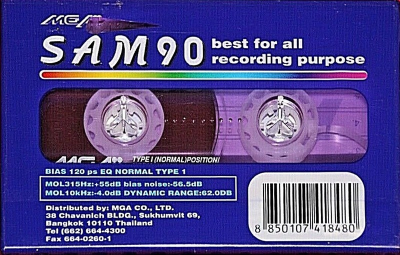 Compact Cassette MGA SAM 90 Type I Normal Thailand