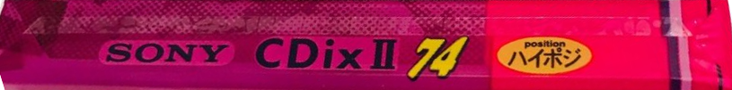 Compact Cassette Sony CDix II 74 "C-74CDX2G" Type II Chrome 1999 Japan