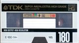 VHS, Video Home System TDK Extra HG 180 Type II Chrome 1983 Europe