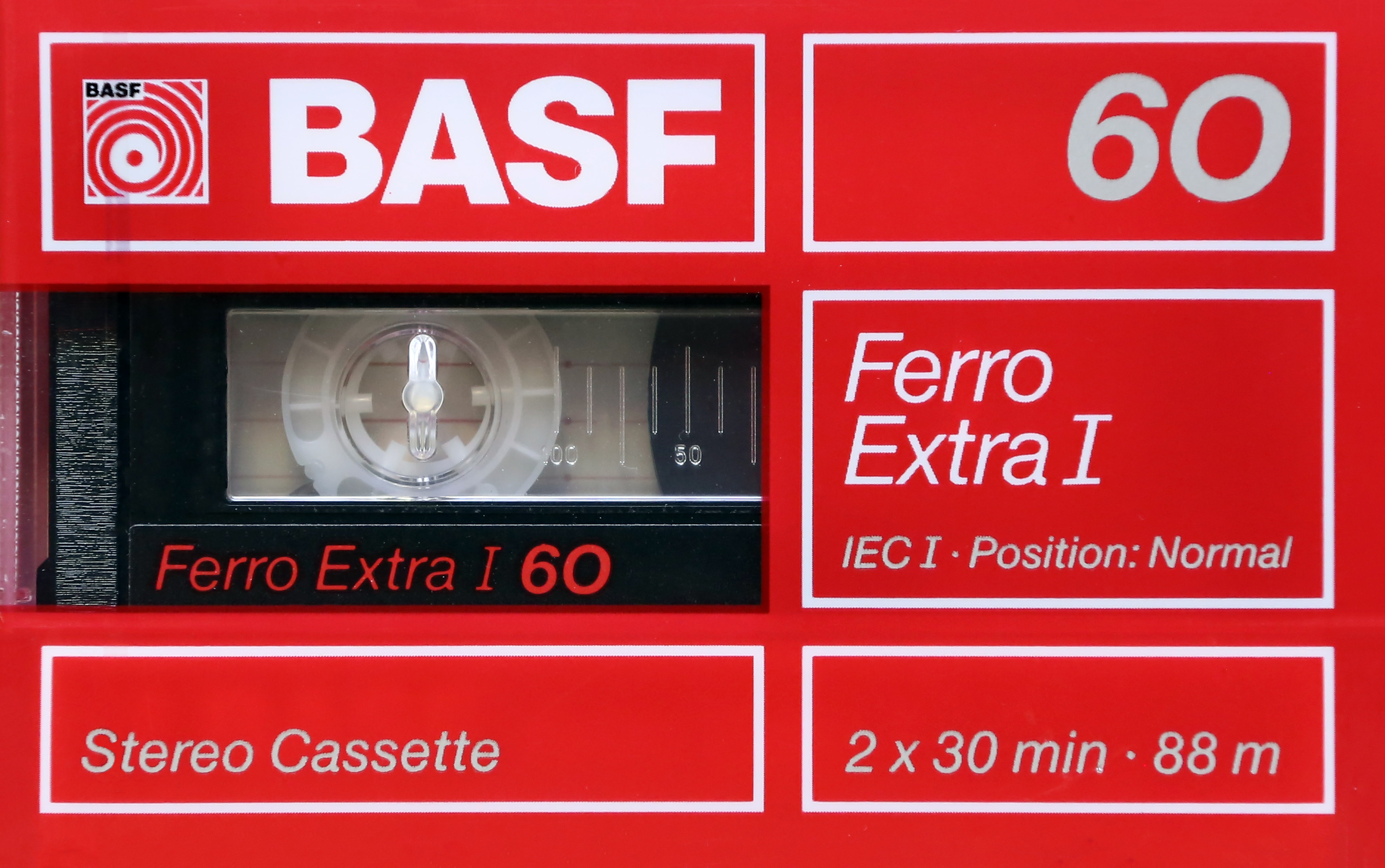 Compact Cassette BASF Ferro Extra I 60 Type I Normal 1988 Europe