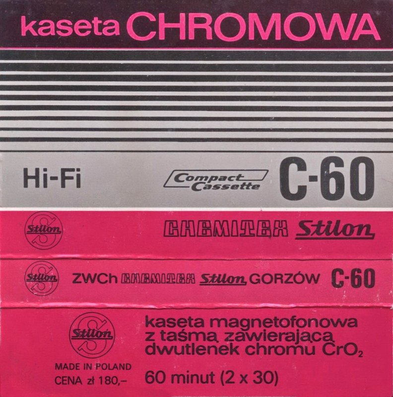 Compact Cassette Stilon 60 Type II Chrome Poland