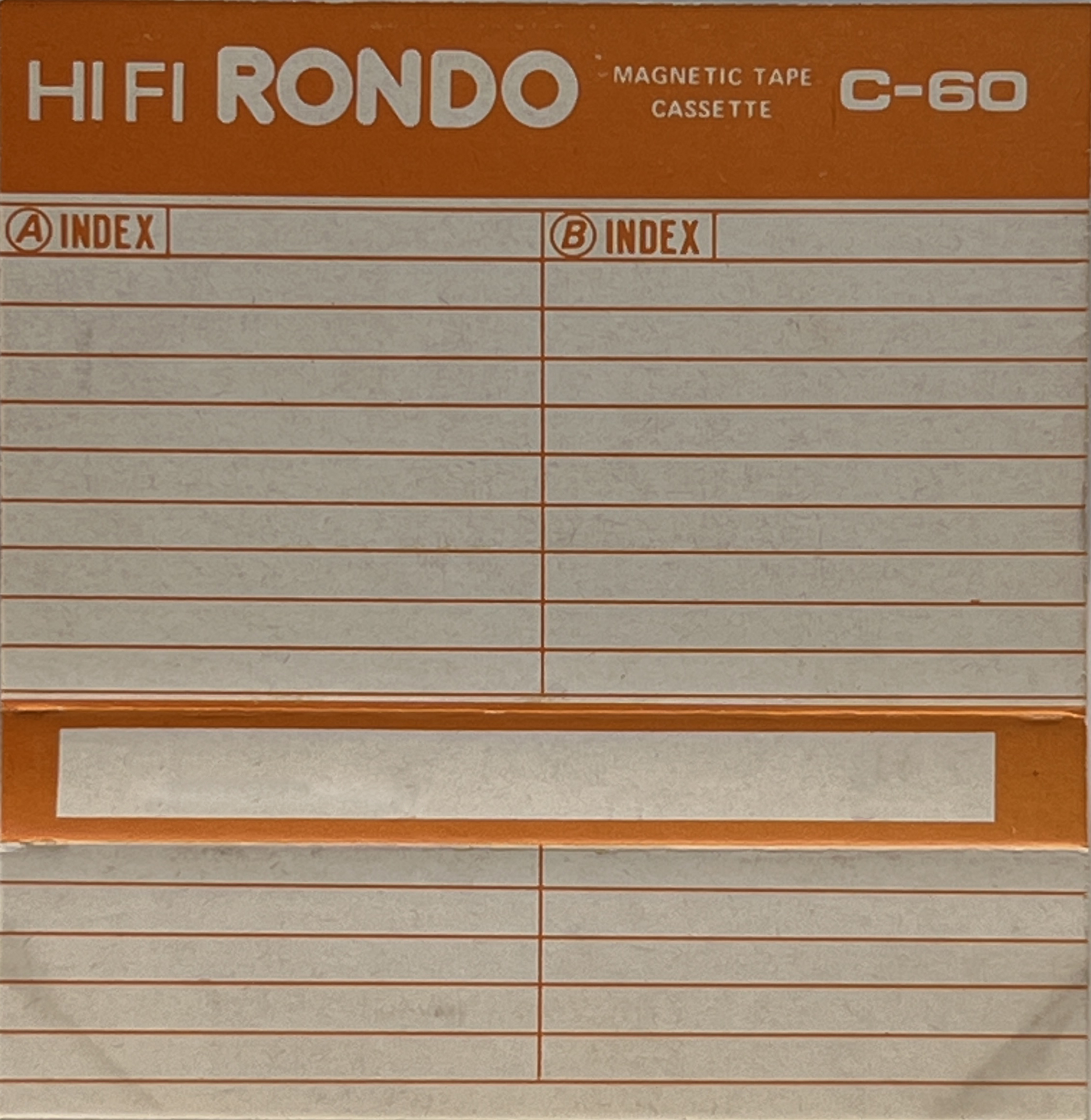 Compact Cassette Rondo 60 Type I Normal Europe