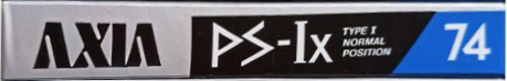 Compact Cassette AXIA PS-Ix 74 Type I Normal 1988 Japan