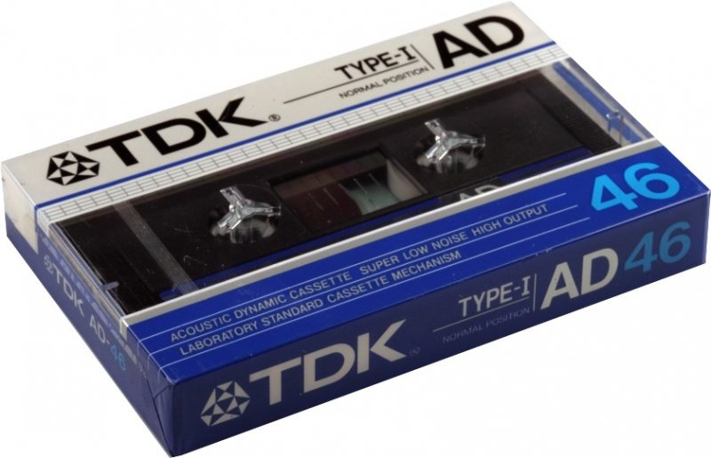 Compact Cassette TDK AD 46 Type I Normal 1986 Australia, Europe