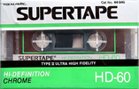 Compact Cassette SUPERTAPE HD 60 Type II Chrome 1988 Australia