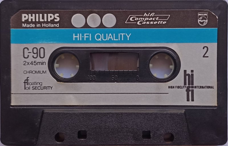 Compact Cassette Philips Chromium 90 "Hi-Fi Quality" Type II Chrome 1975 Europe