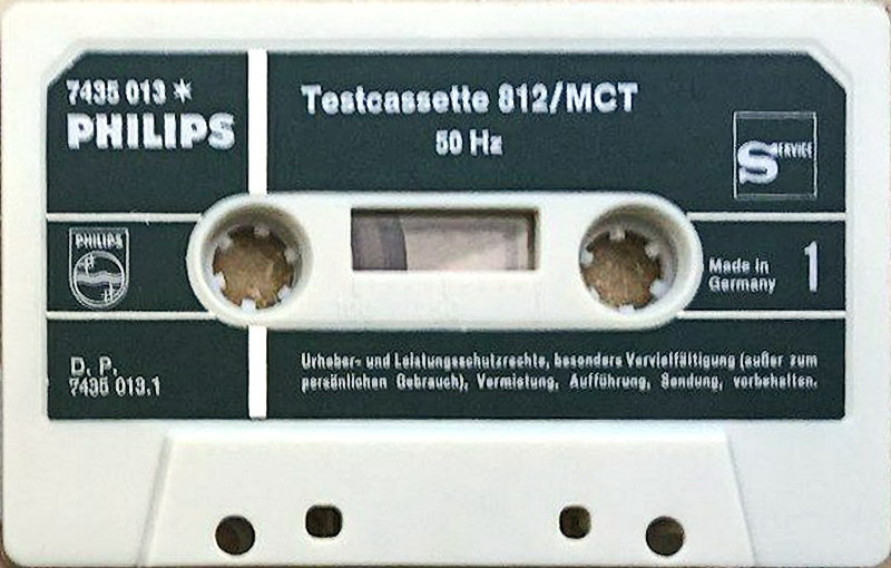 Compact Cassette Philips 812 MCT Test Cassette 1972 Europe