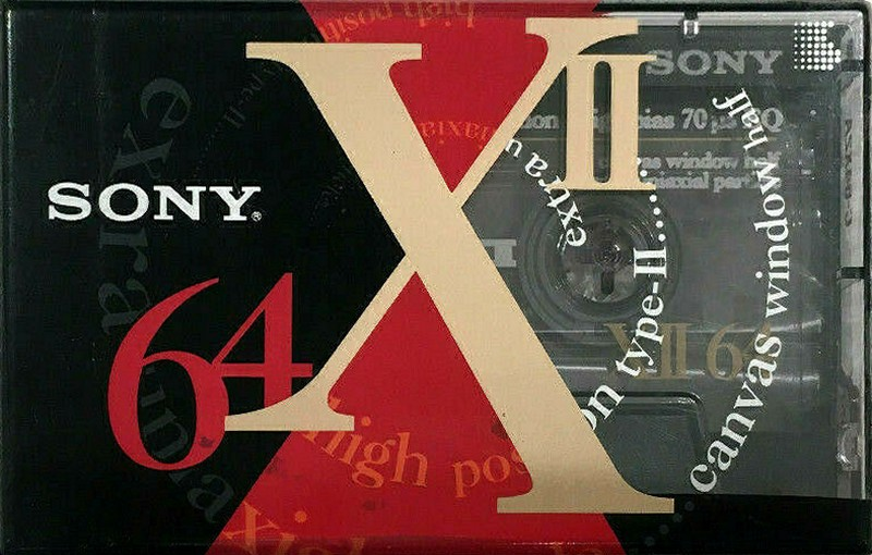 Compact Cassette Sony XII 64 "C-64X2A" Type II Chrome 1993 Japan