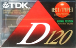 Compact Cassette TDK D 120 Type I Normal 1992 Europe