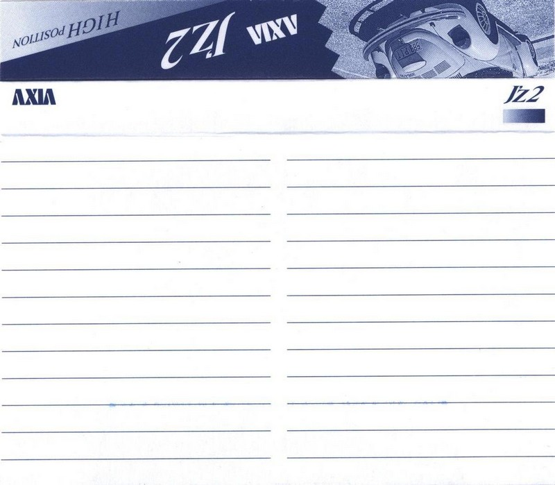 Compact Cassette AXIA J`z 2 70 "JZ1C 70" Type II Chrome 1995 Japan
