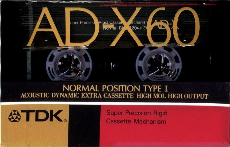 Compact Cassette TDK AD-X 60 "AD-X60K" Type I Normal 1989 Japan