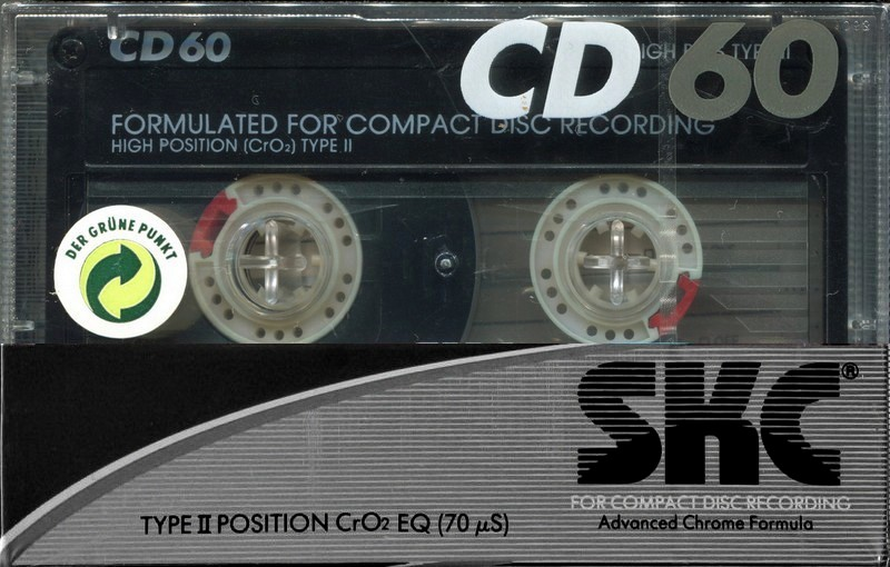 Compact Cassette SKC CD 60 Type II Chrome 1987 Europe