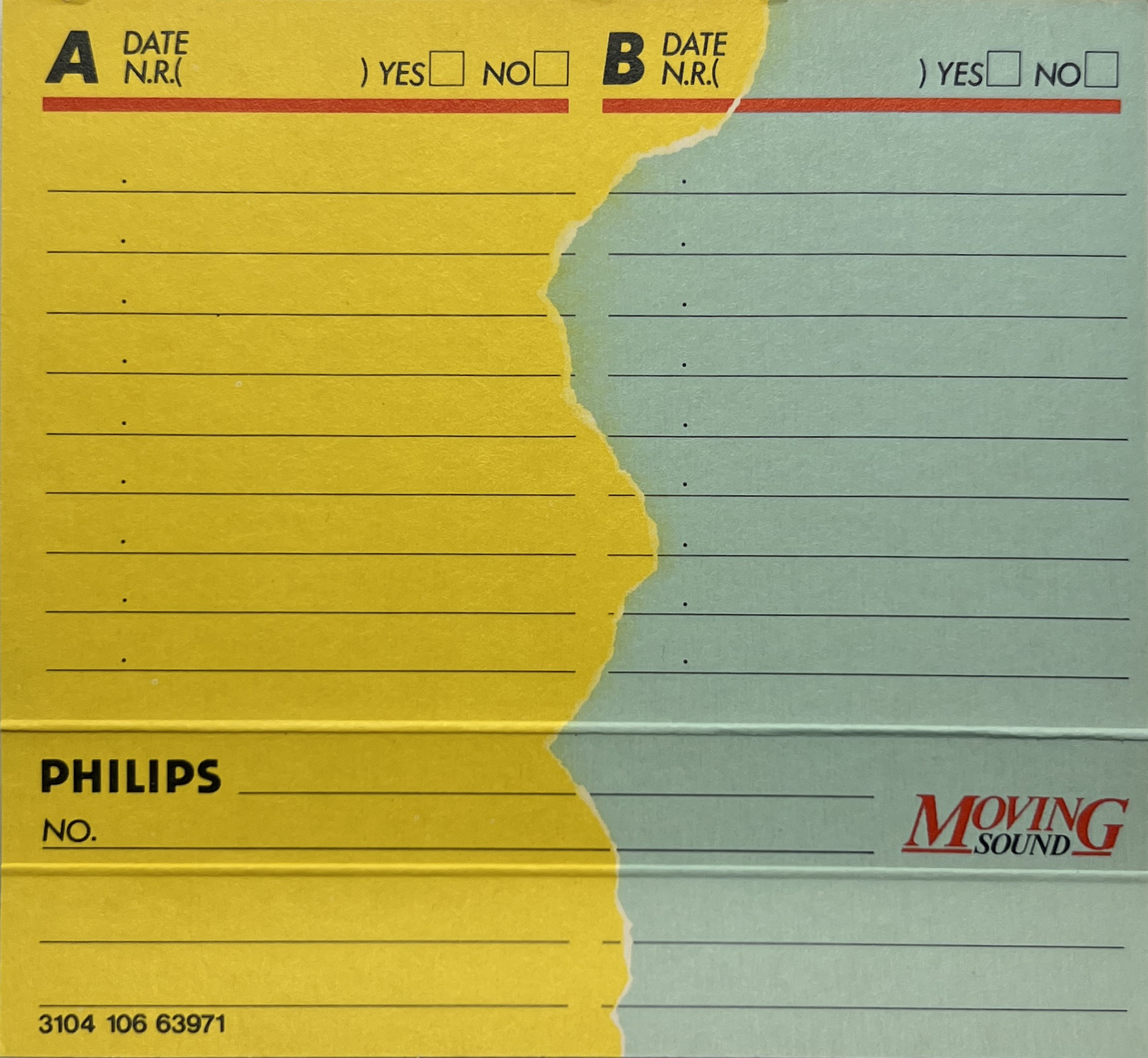 Compact Cassette Philips FS 60 "Moving Sound" Type I Normal 1986 Europe