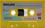 Compact Cassette Philips FS 60 "Moving Sound" Type I Normal 1986 Europe