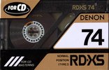 Compact Cassette Denon RD-XS 74 "RD-XS74P" Type I Normal 1990 Japan