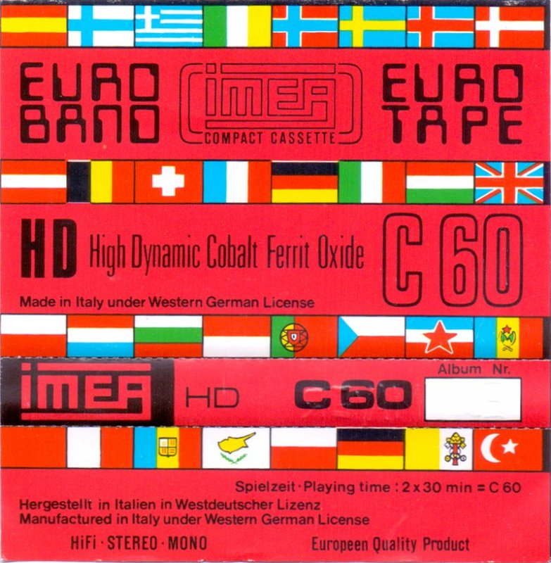 Compact Cassette Imea 60 "HD" Type I Normal 1977 Europe