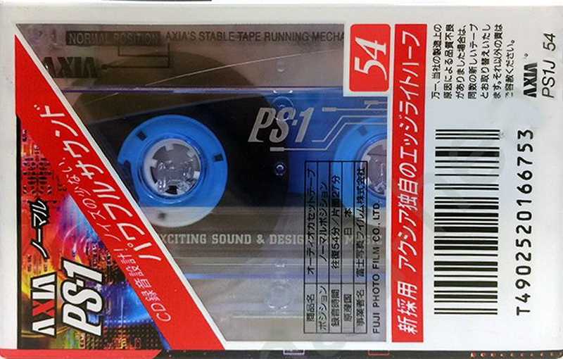 Compact Cassette AXIA PS-I / PS-1 54 "PS1J 54" Type I Normal 1997 Japan