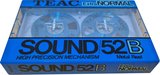 Compact Cassette Teac SOUND 52 "/52B" Type I Normal 1984 USA