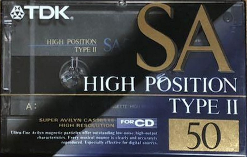 Compact Cassette TDK SA 50 "SA-50R" Type II Chrome 1992 Japan