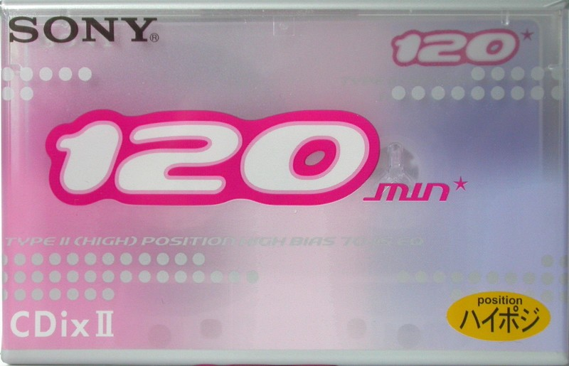 Compact Cassette Sony CDix II 120 "C-120CDX2H" Type II Chrome 2000 Japan