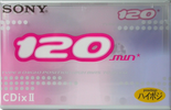 Compact Cassette Sony CDix II 120 "C-120CDX2H" Type II Chrome 2000 Japan