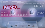 Compact Cassette Sony CDix II 120 "C-120CDX2H" Type II Chrome 2000 Japan