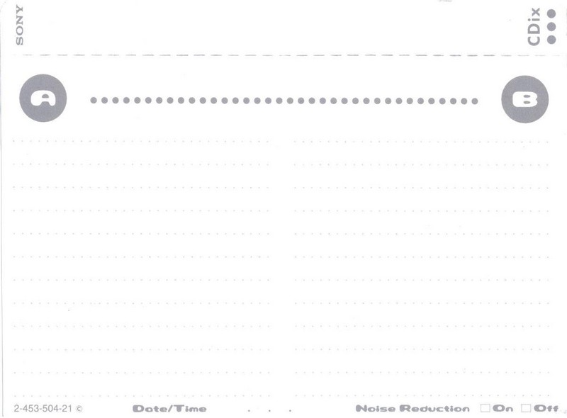 Compact Cassette Sony CDix II 120 "C-120CDX2H" Type II Chrome 2000 Japan