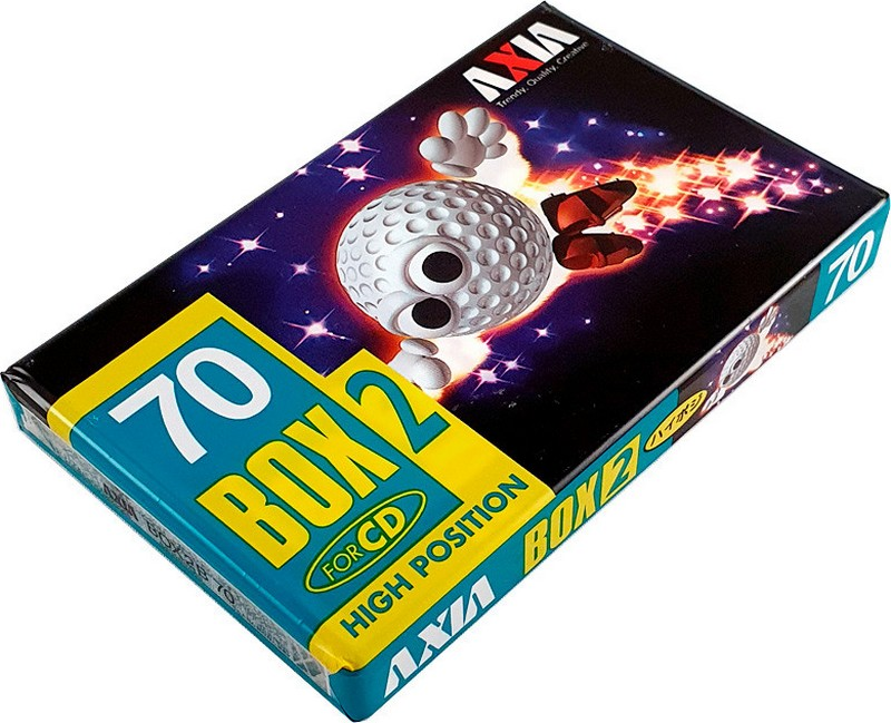 Compact Cassette AXIA Box 2 70 "BOX2B 70" Type II Chrome 1996 Japan