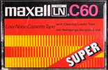 Compact Cassette Maxell LN Super 60 Type I Normal 1975 Worldwide
