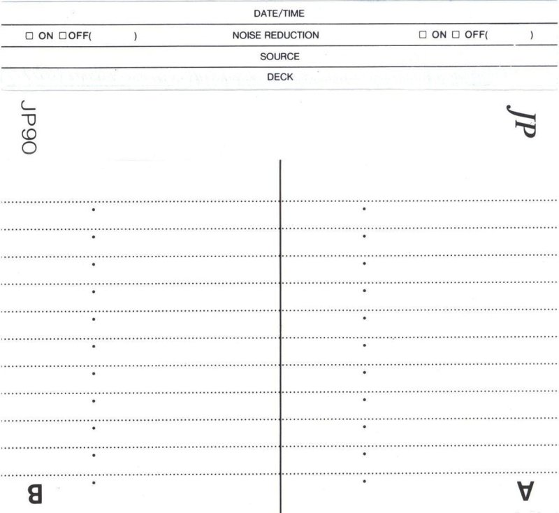 Compact Cassette Jusphoto JP 90 Type I Normal 1994 Japan