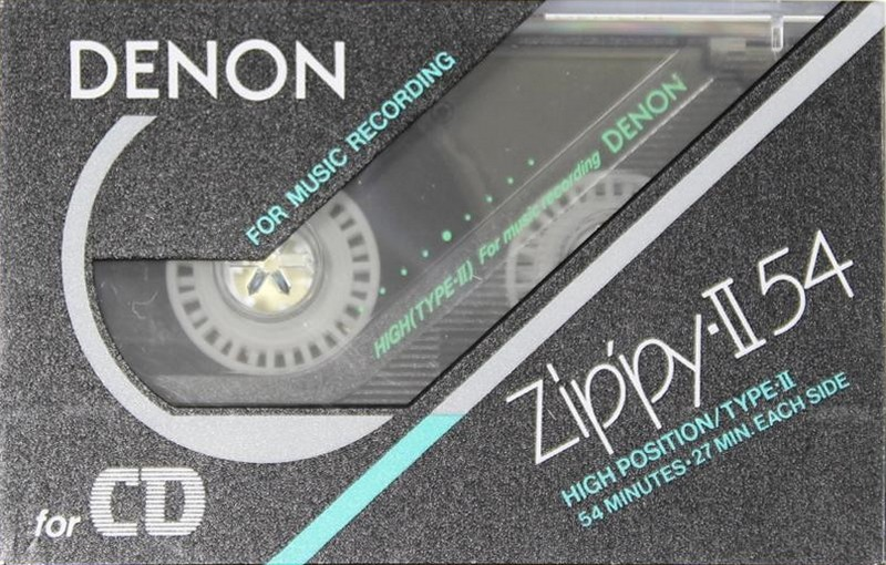 Compact Cassette Denon Zippy-II 54 "HD-L54" Type II Chrome 1988 Japan