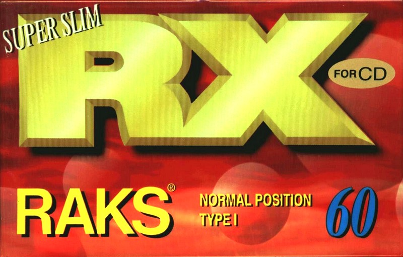 Compact Cassette RAKS RX 60 Type I Normal 1993 Europe