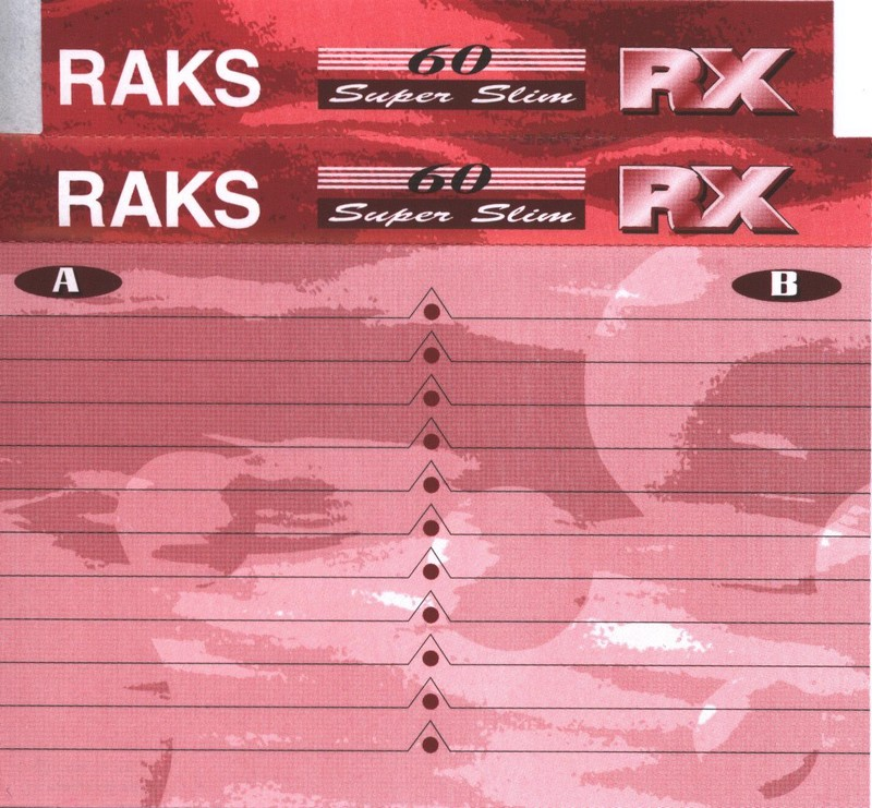 Compact Cassette RAKS RX 60 Type I Normal 1993 Europe