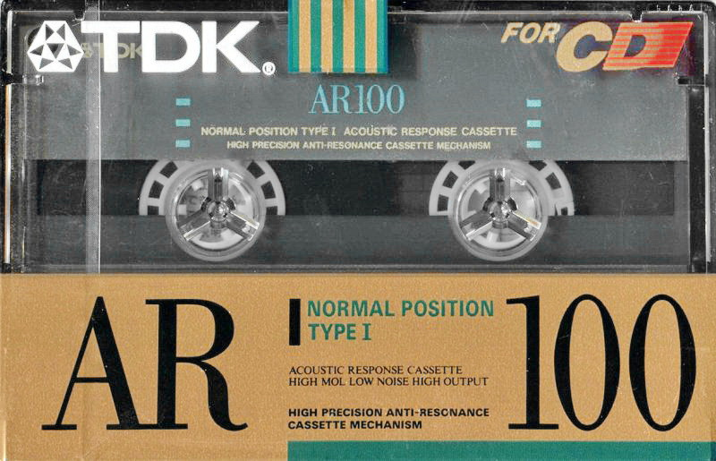 Compact Cassette TDK AR 100 "AR-100M" Type I Normal 1990 Japan
