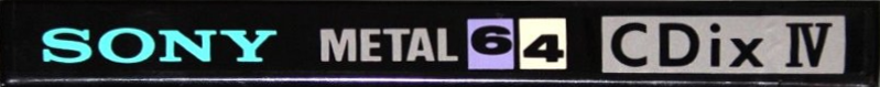 Compact Cassette Sony CDix IV 64 "C-64CDX4" Type IV Metal 1991 Japan