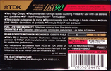 Compact Cassette TDK DS-X 90 "DS-X90" Type I Normal 1991 North America