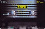 Compact Cassette Sony CDix II 80 "C-80CDX2D" Type II Chrome 1996 Japan