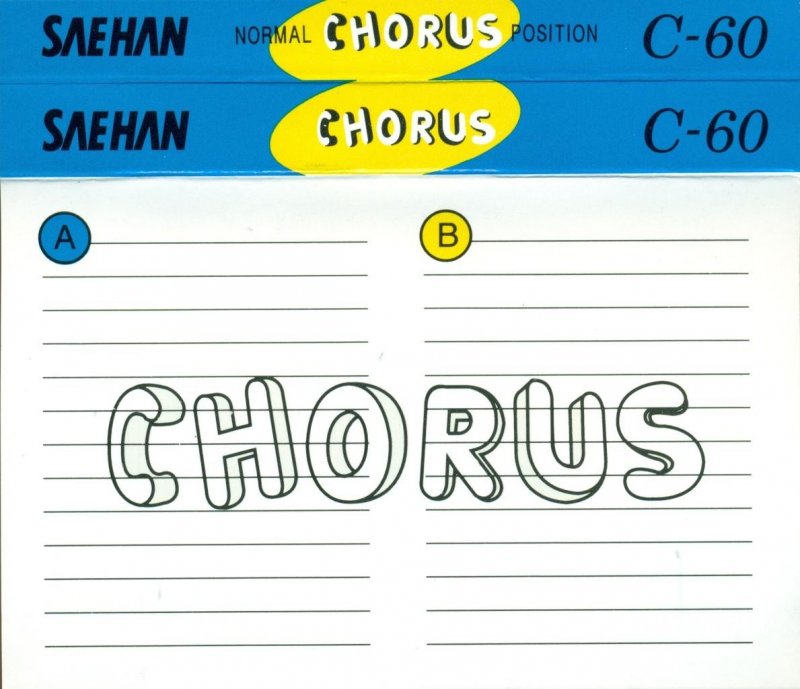 Compact Cassette Saehan Chorus 60 Type I Normal 1996 Europe