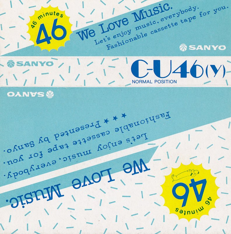 Compact Cassette Sanyo We Love Music 46 "Yellow" Type I Normal 1986 Japan