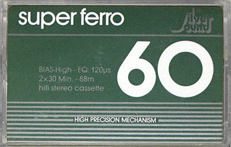 Compact Cassette Silver Sound Super Ferro 60 Type I Normal 1987 Germany