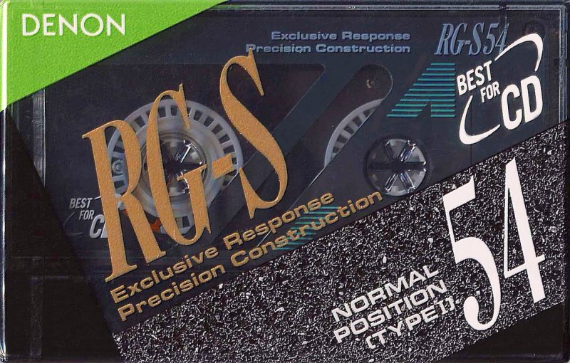 Compact Cassette Denon RG-S 54 Type I Normal 1990 Japan
