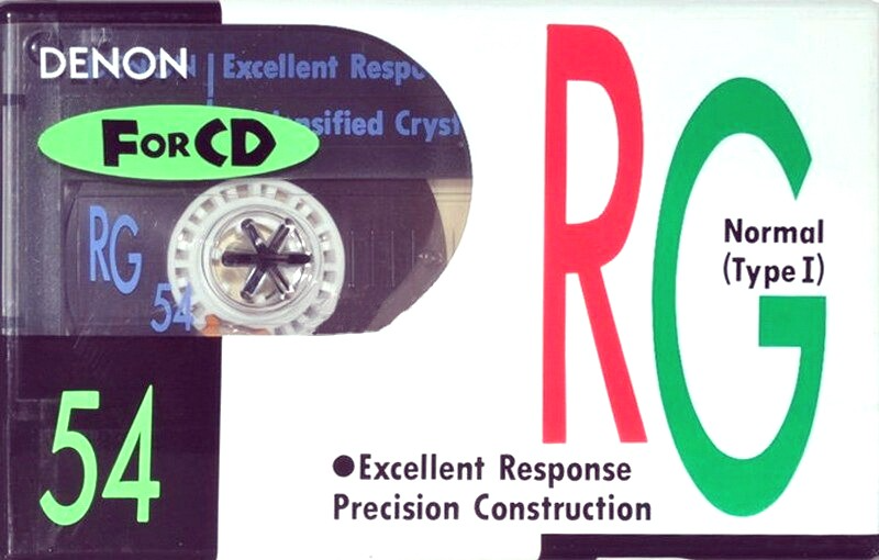 Compact Cassette Denon RG 54 Type I Normal 1990 Japan