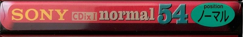 Compact Cassette Sony CDix I 54 "C-54CDX1D" Type I Normal 1996 Japan
