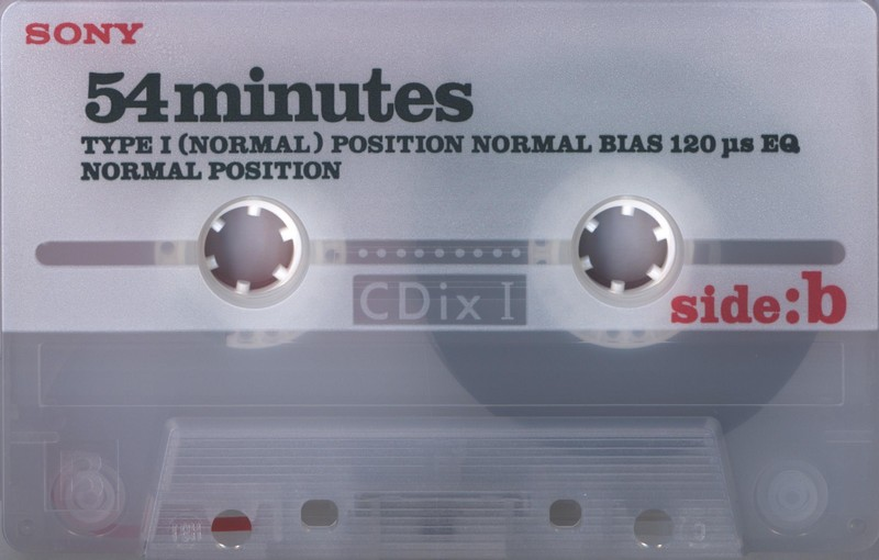 Compact Cassette Sony CDix I 54 "C-54CDX1D" Type I Normal 1996 Japan