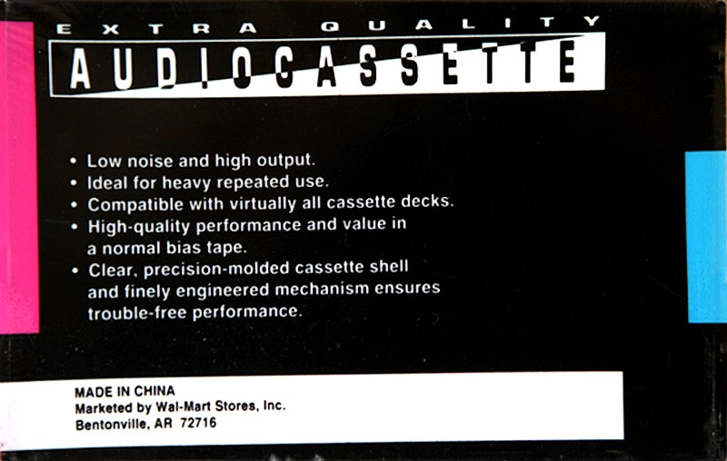 Compact Cassette Walmart 60 Type I Normal USA